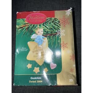 Godchild 2004 Christmas Ornament. Carlton Cards Heirloom Ornament Collection